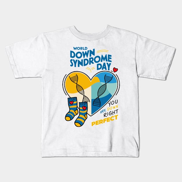 World Down Syndrome Day - Down Syndrome Awareness Kids T-Shirt by BobaTeeStore